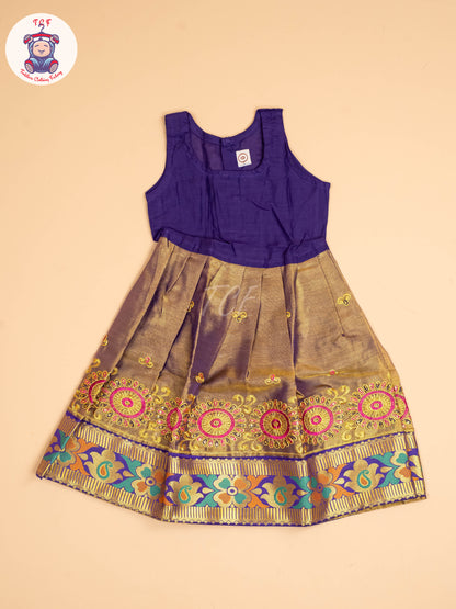 Violet - Embriodered Pavadai Sattai
