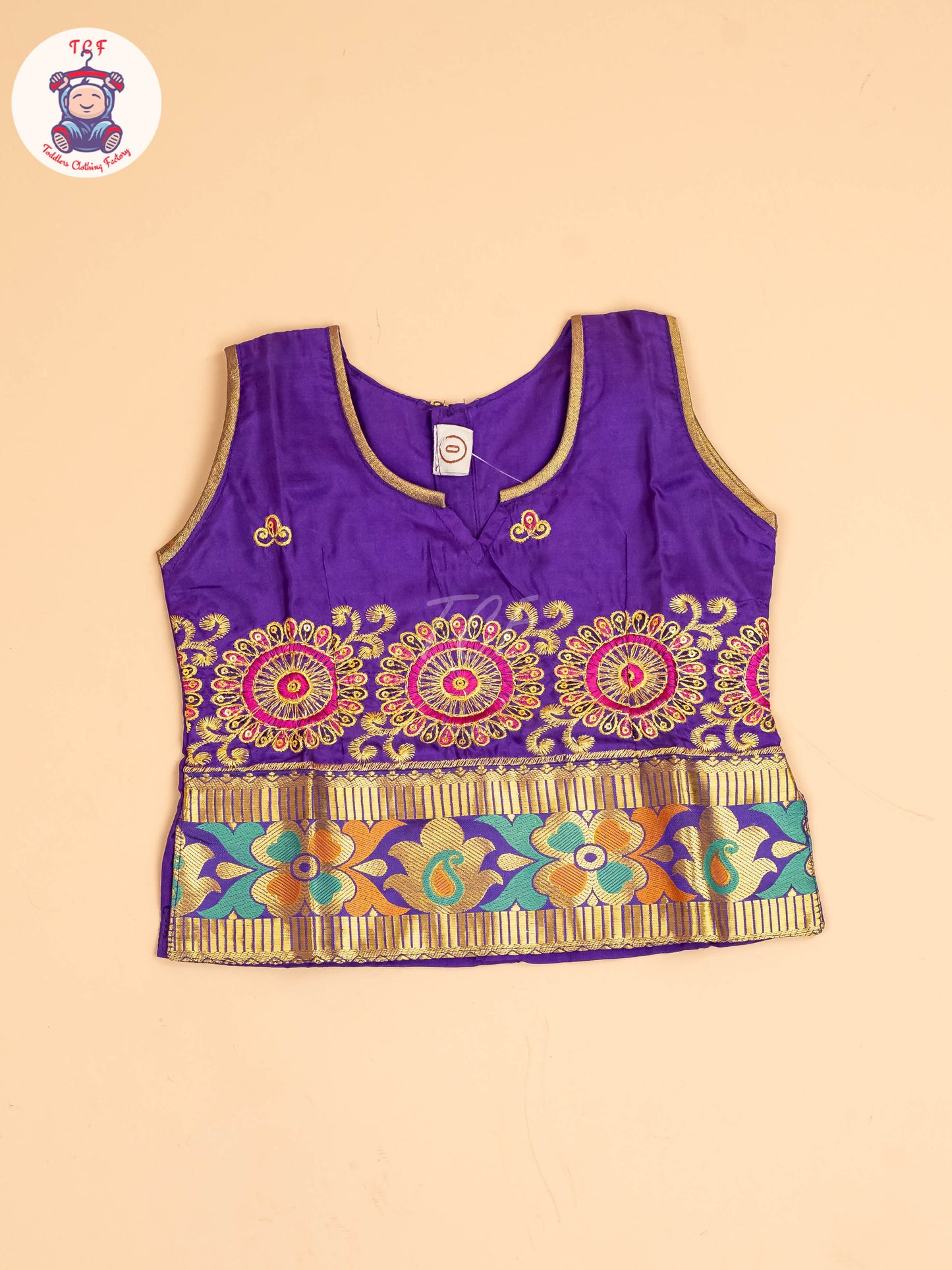 Violet - Embriodered Pavadai Sattai