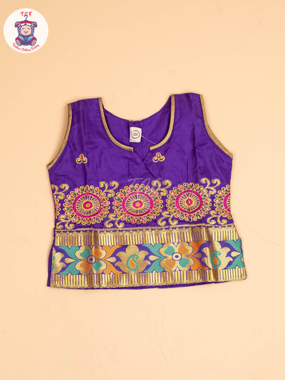 Violet - Embriodered Pavadai Sattai