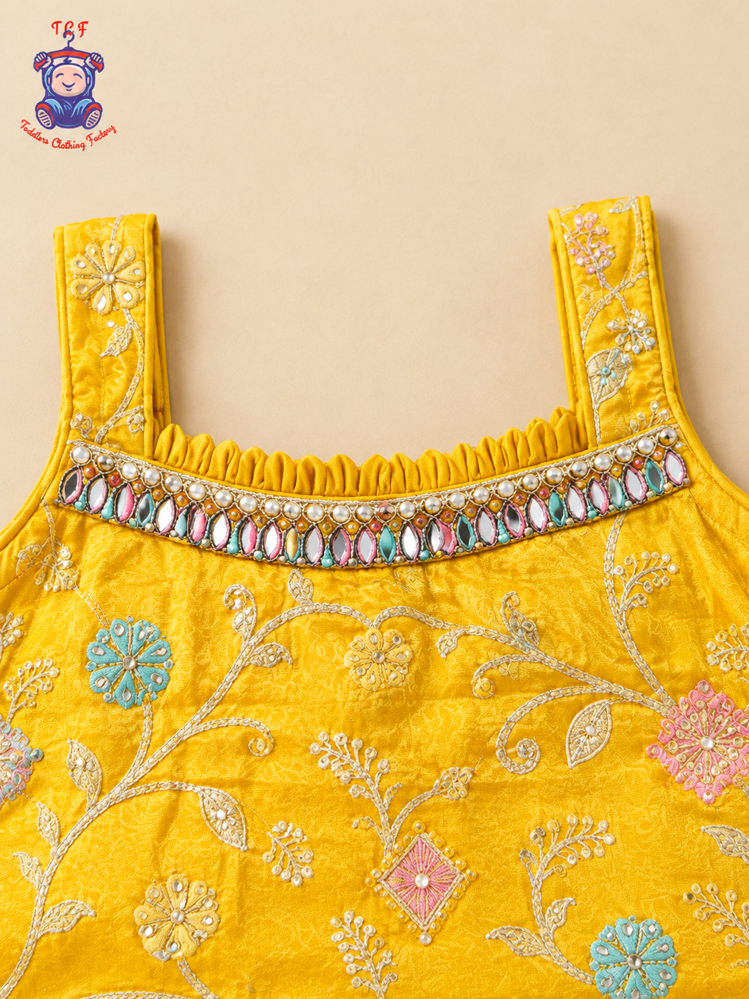 Lemon Yellow - Zari Embroidered Dhoti Set with Dupatta