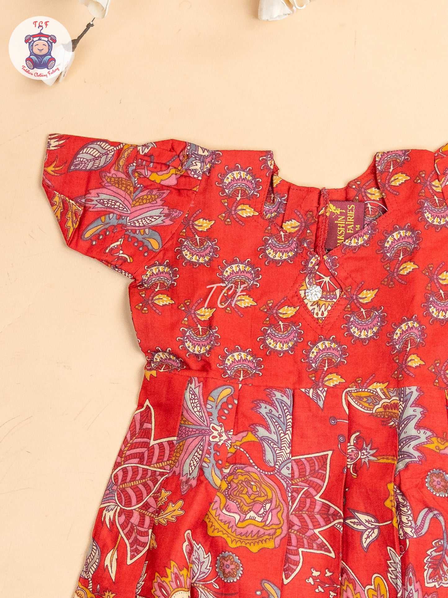 Red - Girls Readymade Long Frock