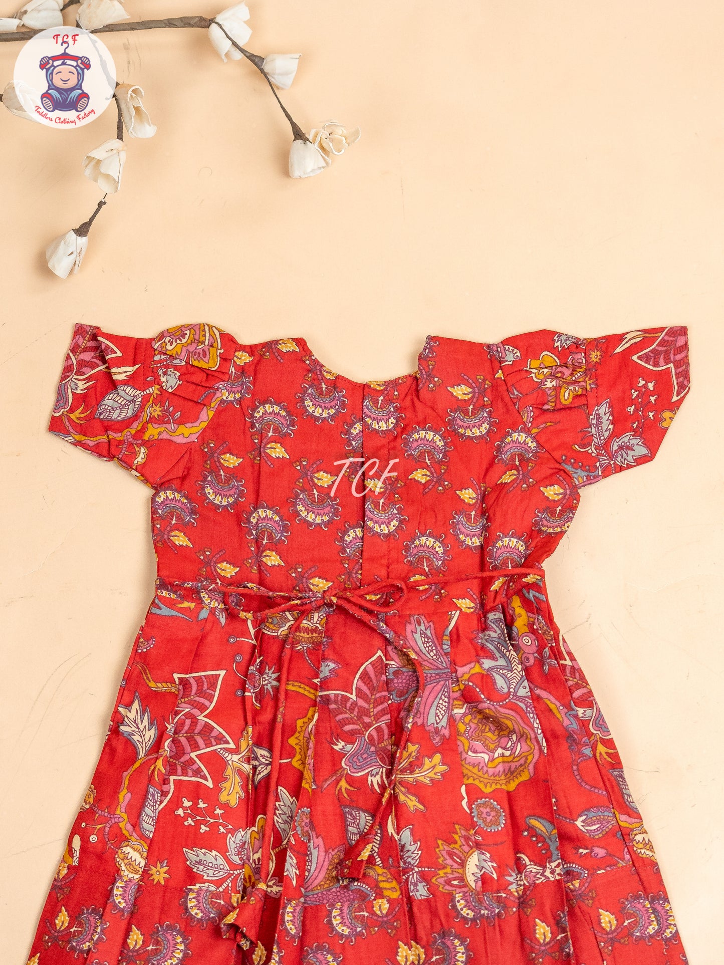 Red - Girls Readymade Long Frock