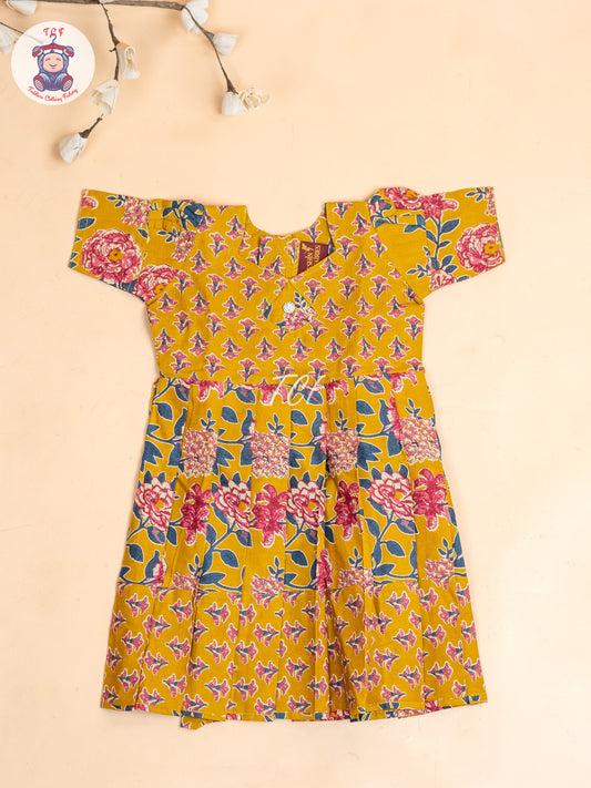 Mustard - Girls Readymade Long Frock