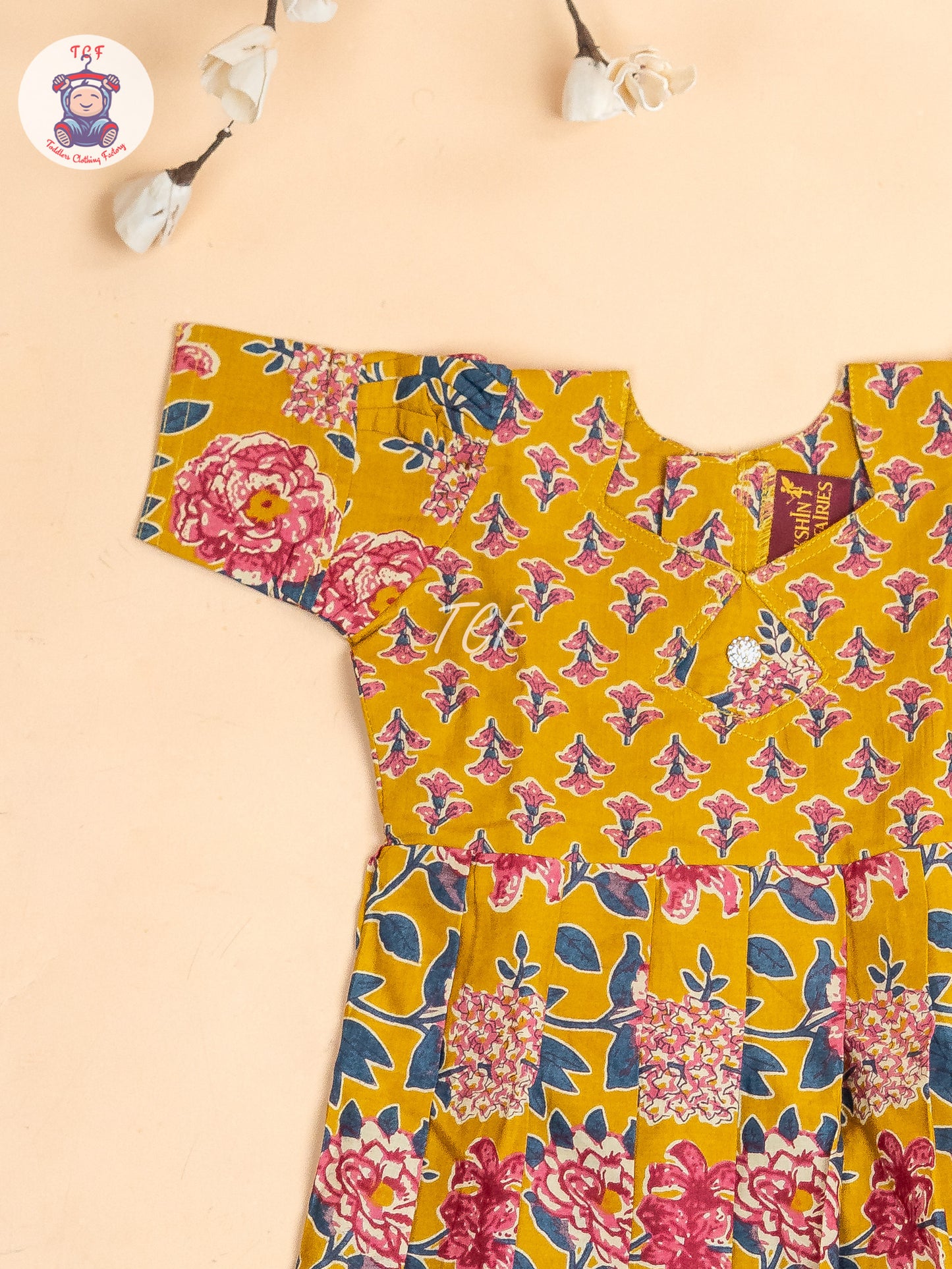 Mustard - Girls Readymade Long Frock