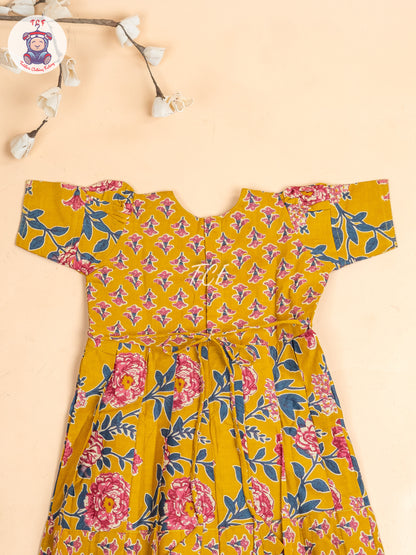 Mustard - Girls Readymade Long Frock