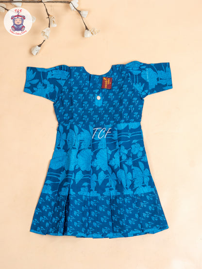 Navy Blue - Girls Readymade Long Frock