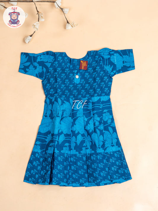 Navy Blue - Girls Readymade Long Frock