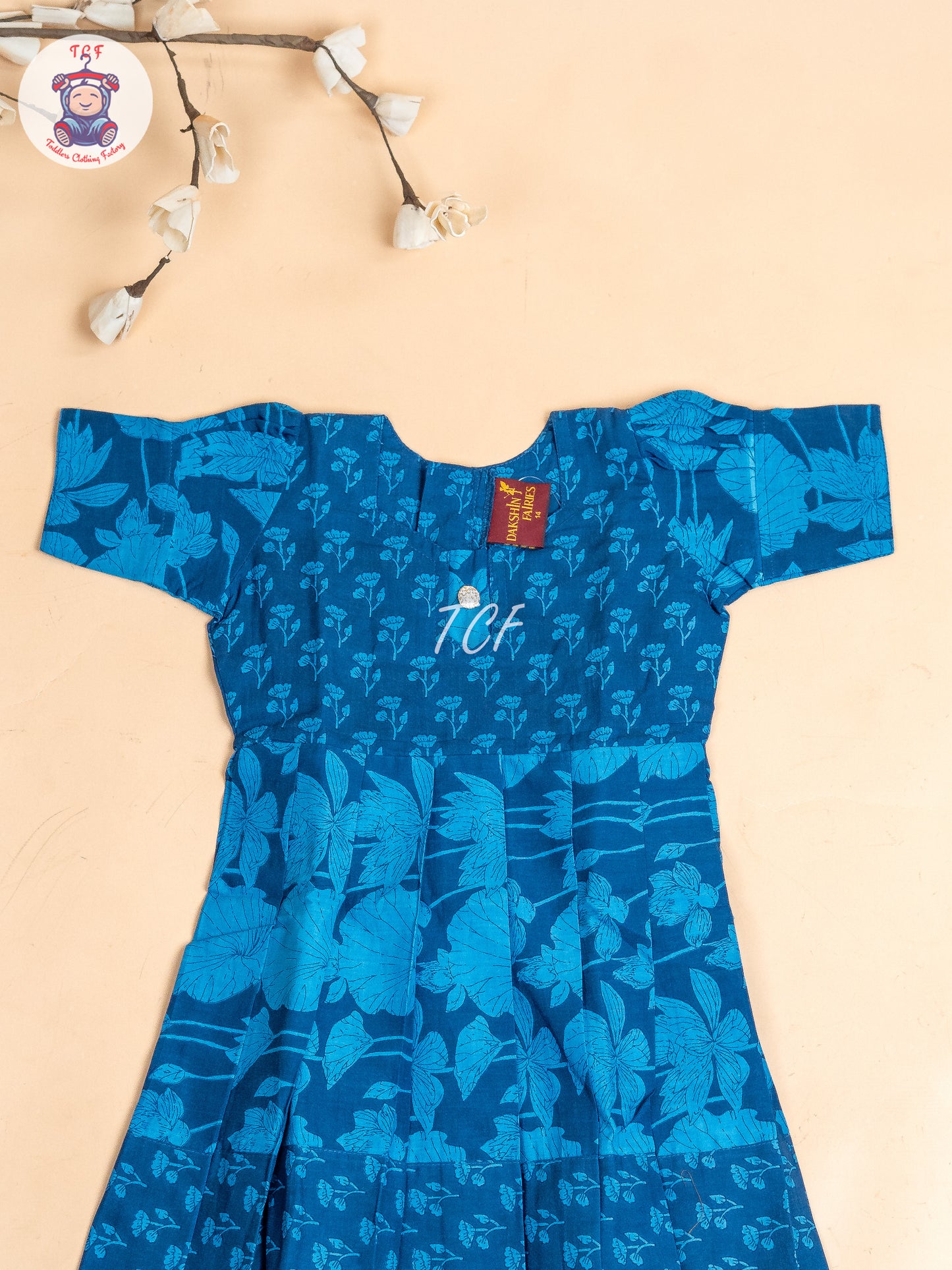 Navy Blue - Girls Readymade Long Frock