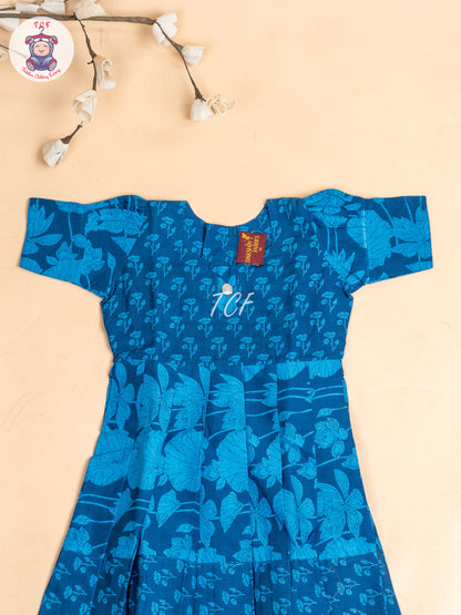 Navy Blue - Girls Readymade Long Frock