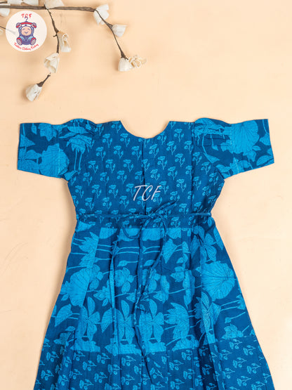 Navy Blue - Girls Readymade Long Frock