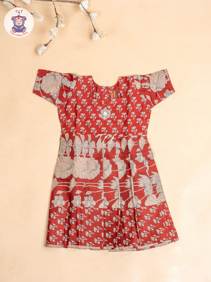 Maroon -  Girls Readymade Long Frock