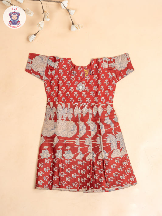 Maroon -  Girls Readymade Long Frock