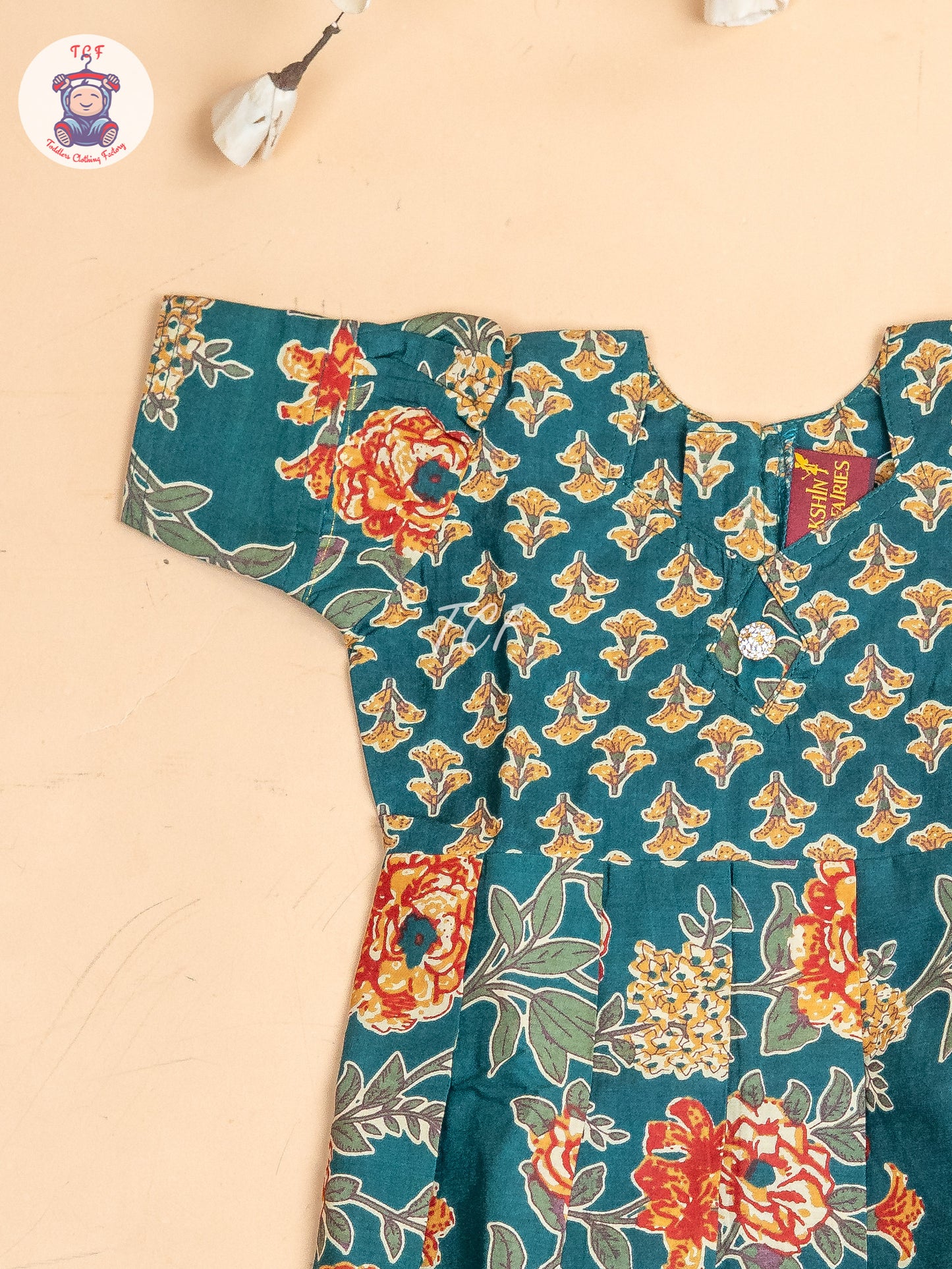 Bottle Green - Girls Readymade Long Frock