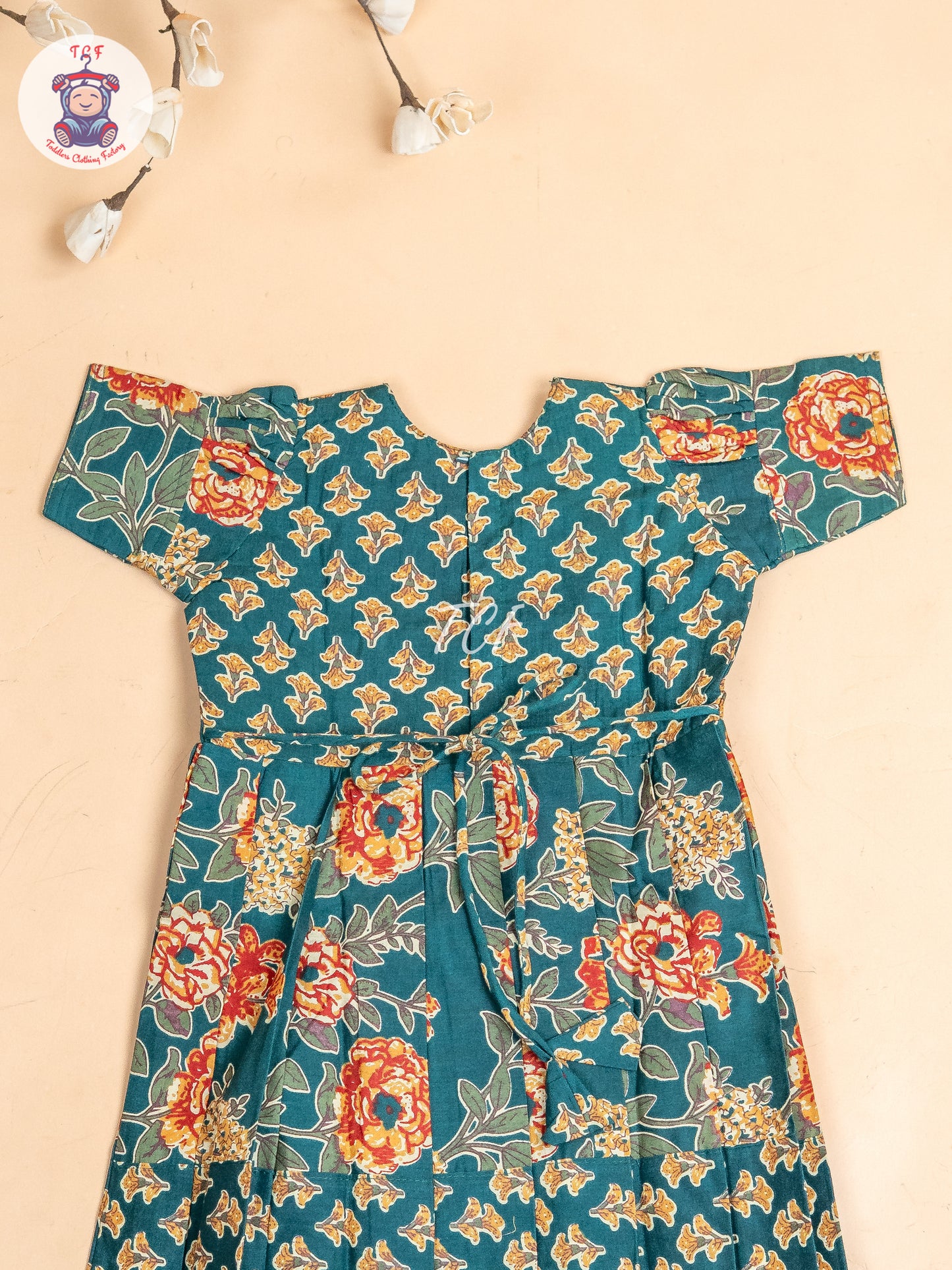 Bottle Green - Girls Readymade Long Frock
