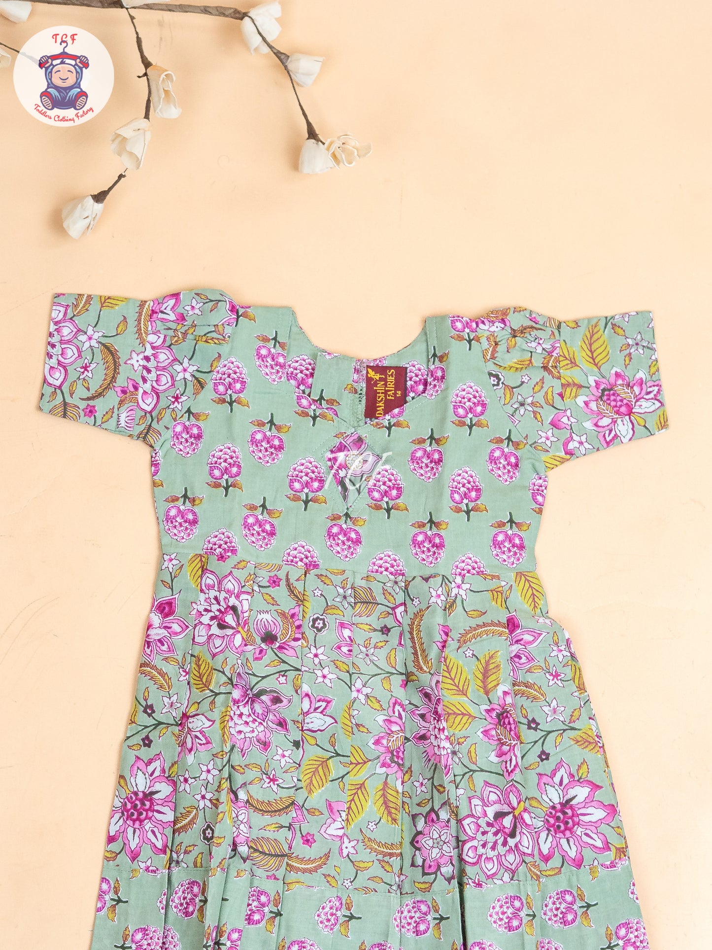 Light Green - Girls Readymade Long Frock