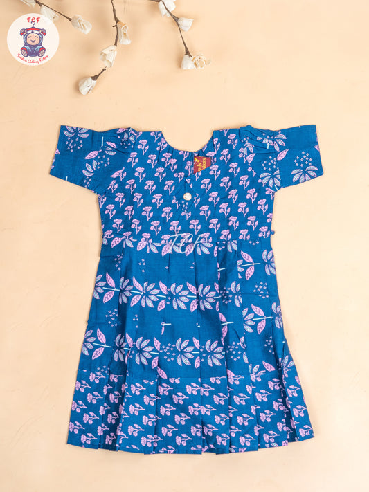 Blue - Girls Readymade Long Frock