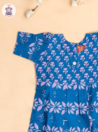 Blue - Girls Readymade Long Frock