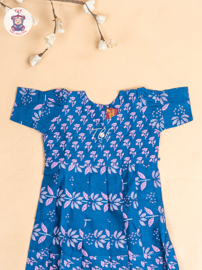 Blue - Girls Readymade Long Frock