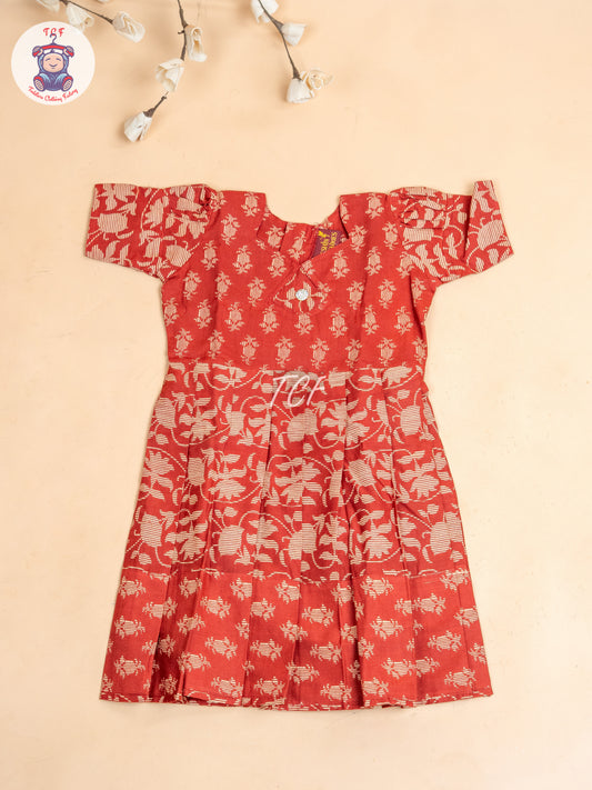 Maroon - Girls Readymade Long Frock