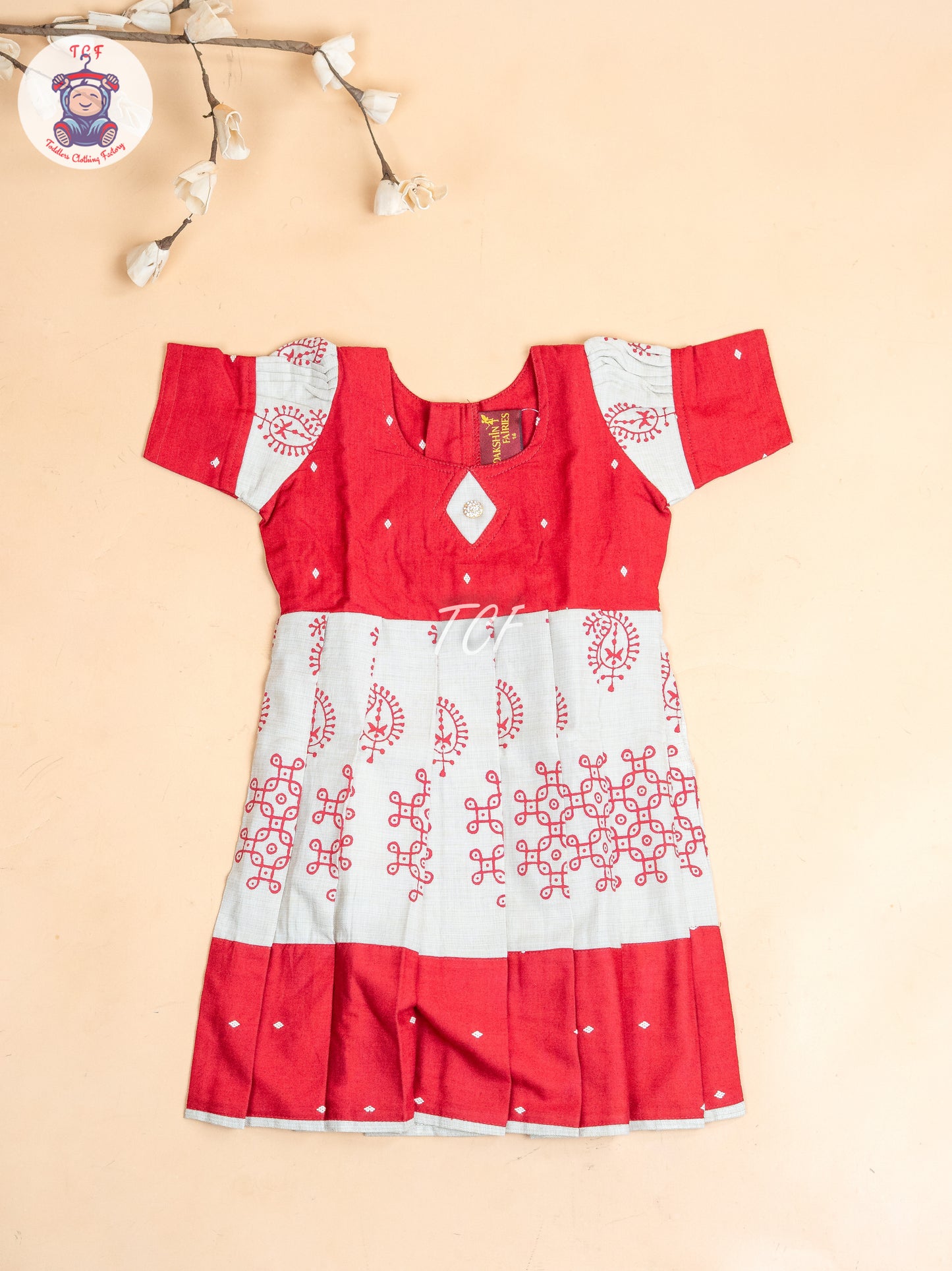 Red - Girls Readymade Long Frock