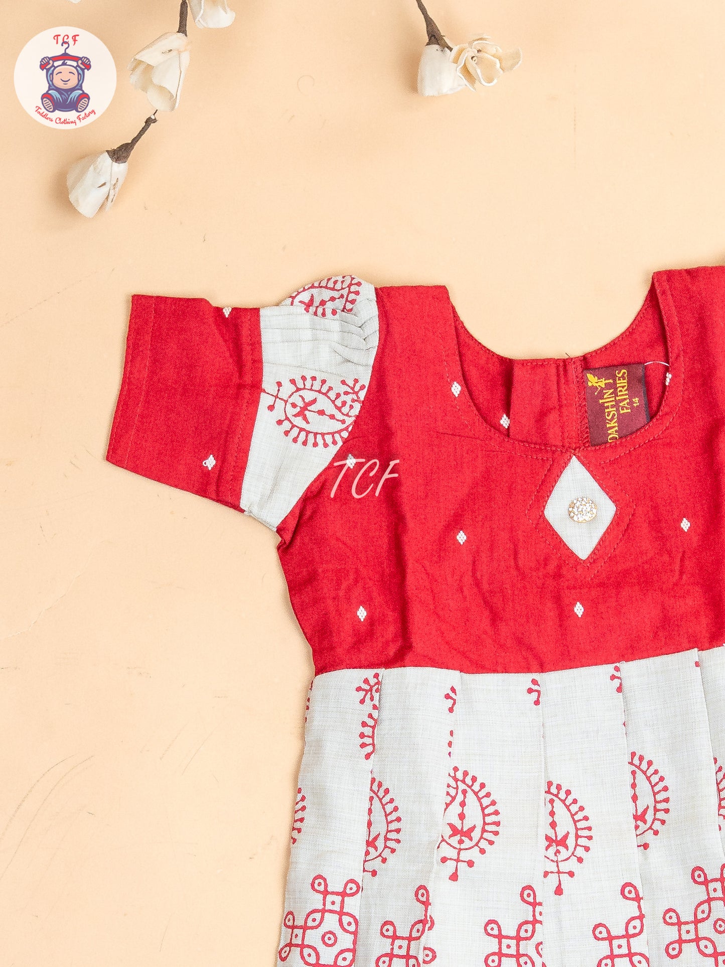 Red - Girls Readymade Long Frock