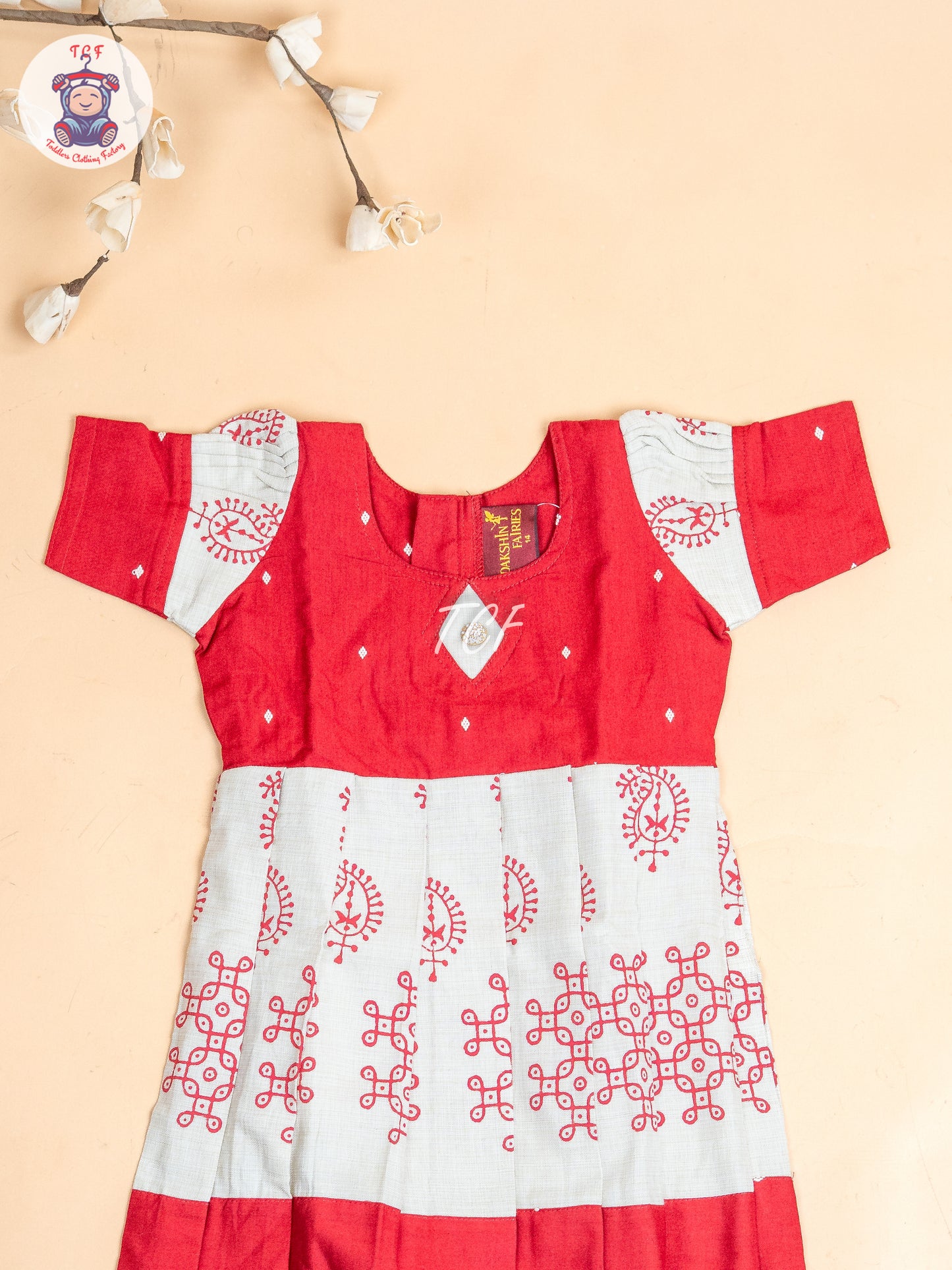 Red - Girls Readymade Long Frock