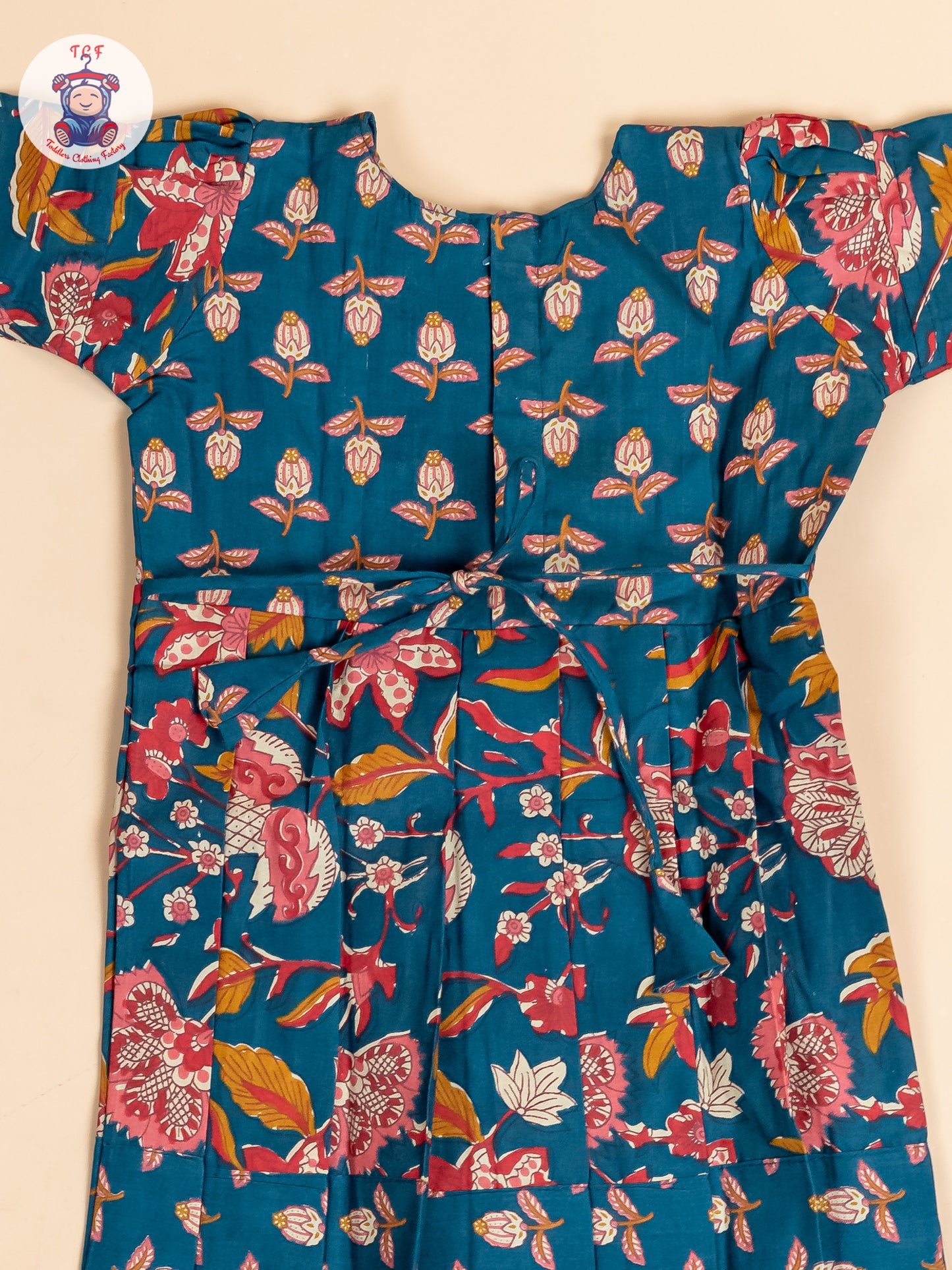Bottle Green - Girls Readymade Cotton Long  Frock