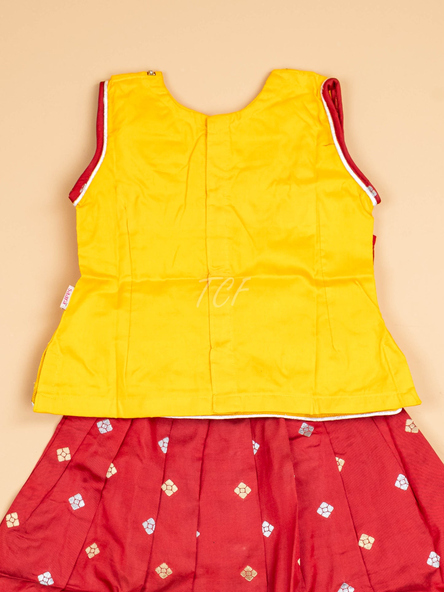 Yellow & Maroon - Pavadai Sattai