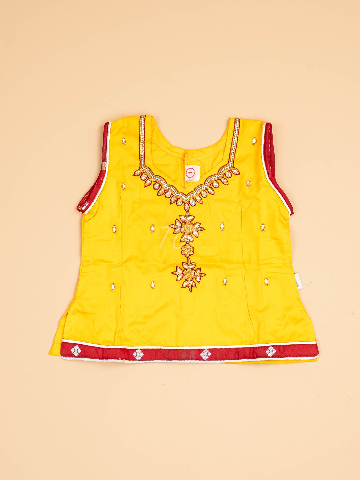 Yellow & Maroon - Pavadai Sattai