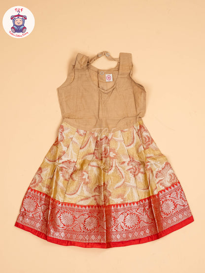 Maroon & Lite Sandal - Pavadai Sattai