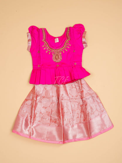 Pink & Peach - Pavadai Sattai