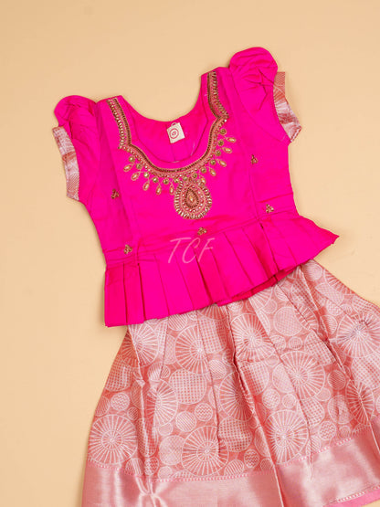 Pink & Peach - Pavadai Sattai