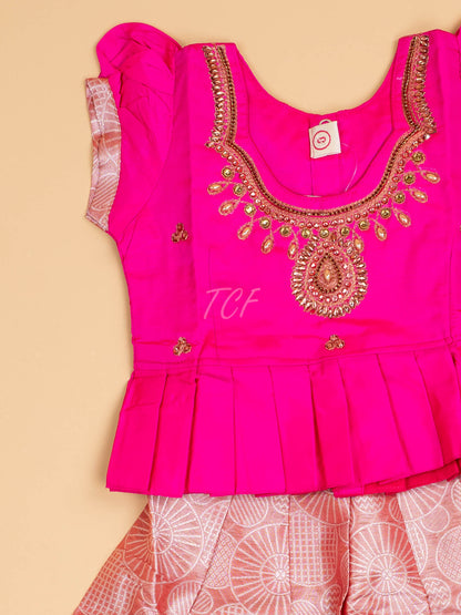 Pink & Peach - Pavadai Sattai