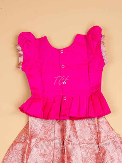 Pink & Peach - Pavadai Sattai