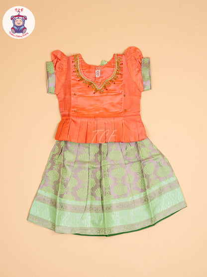 Lite Orange & Lite Green - Pavadai Sattai