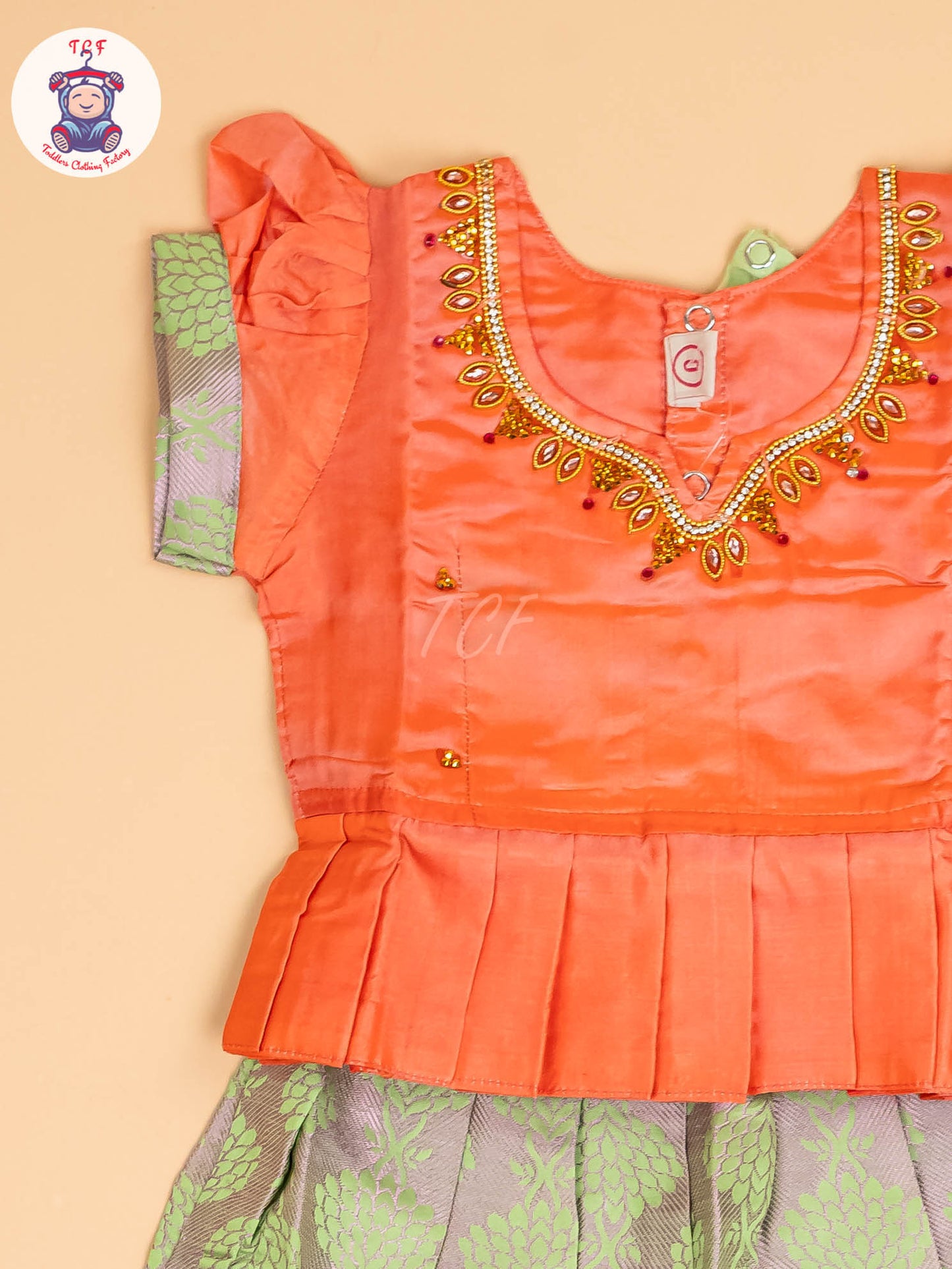 Lite Orange & Lite Green - Pavadai Sattai