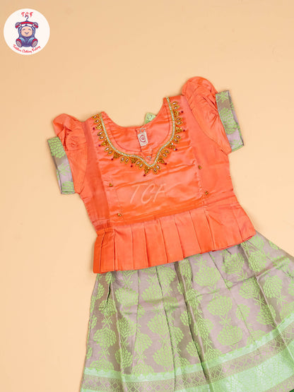 Lite Orange & Lite Green - Pavadai Sattai
