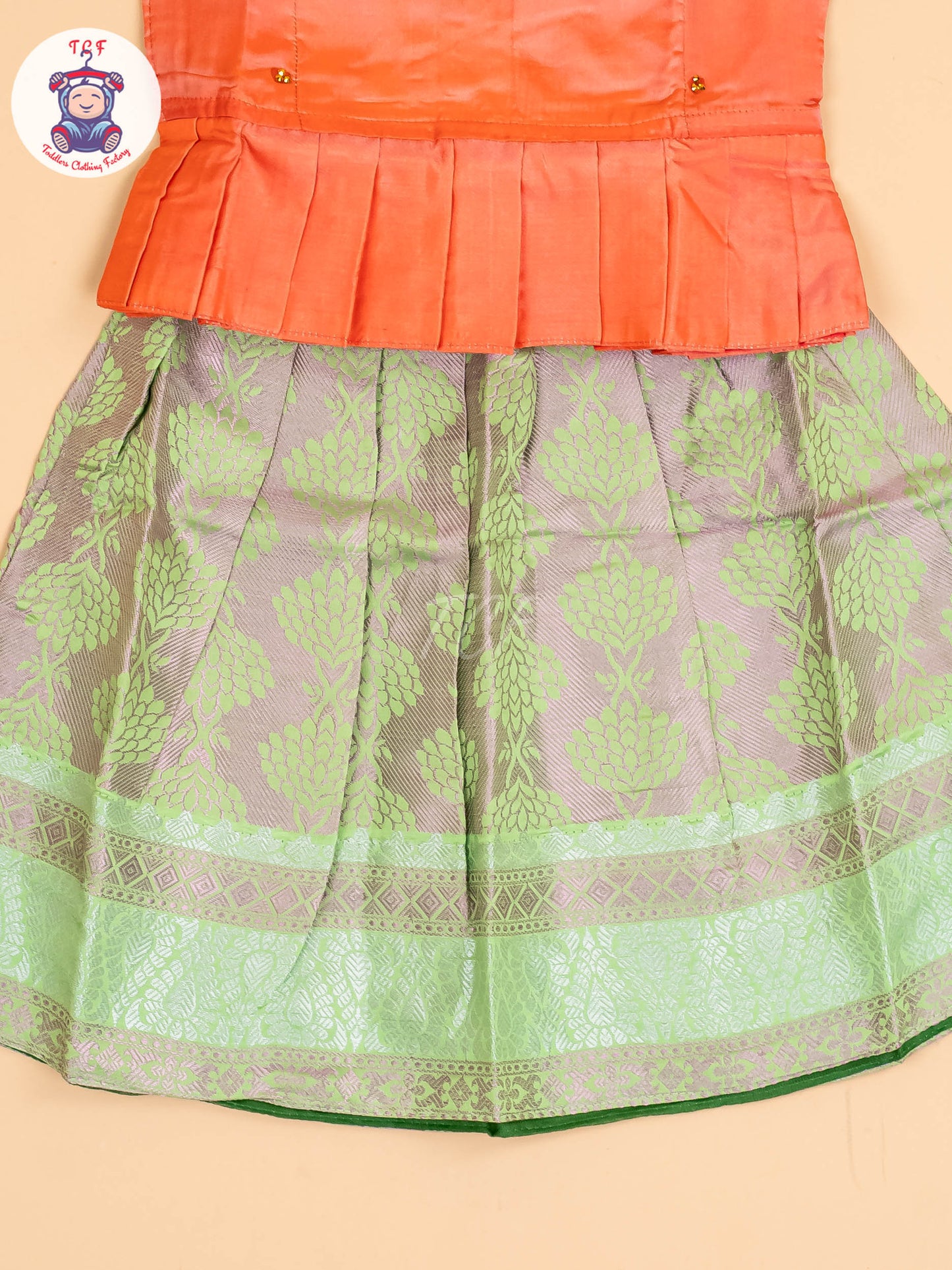 Lite Orange & Lite Green - Pavadai Sattai