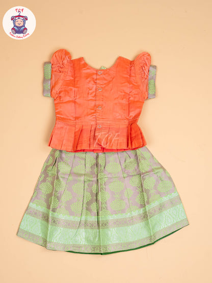 Lite Orange & Lite Green - Pavadai Sattai