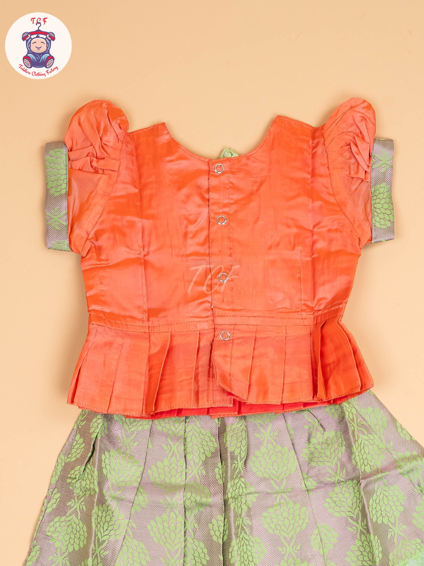 Lite Orange & Lite Green - Pavadai Sattai
