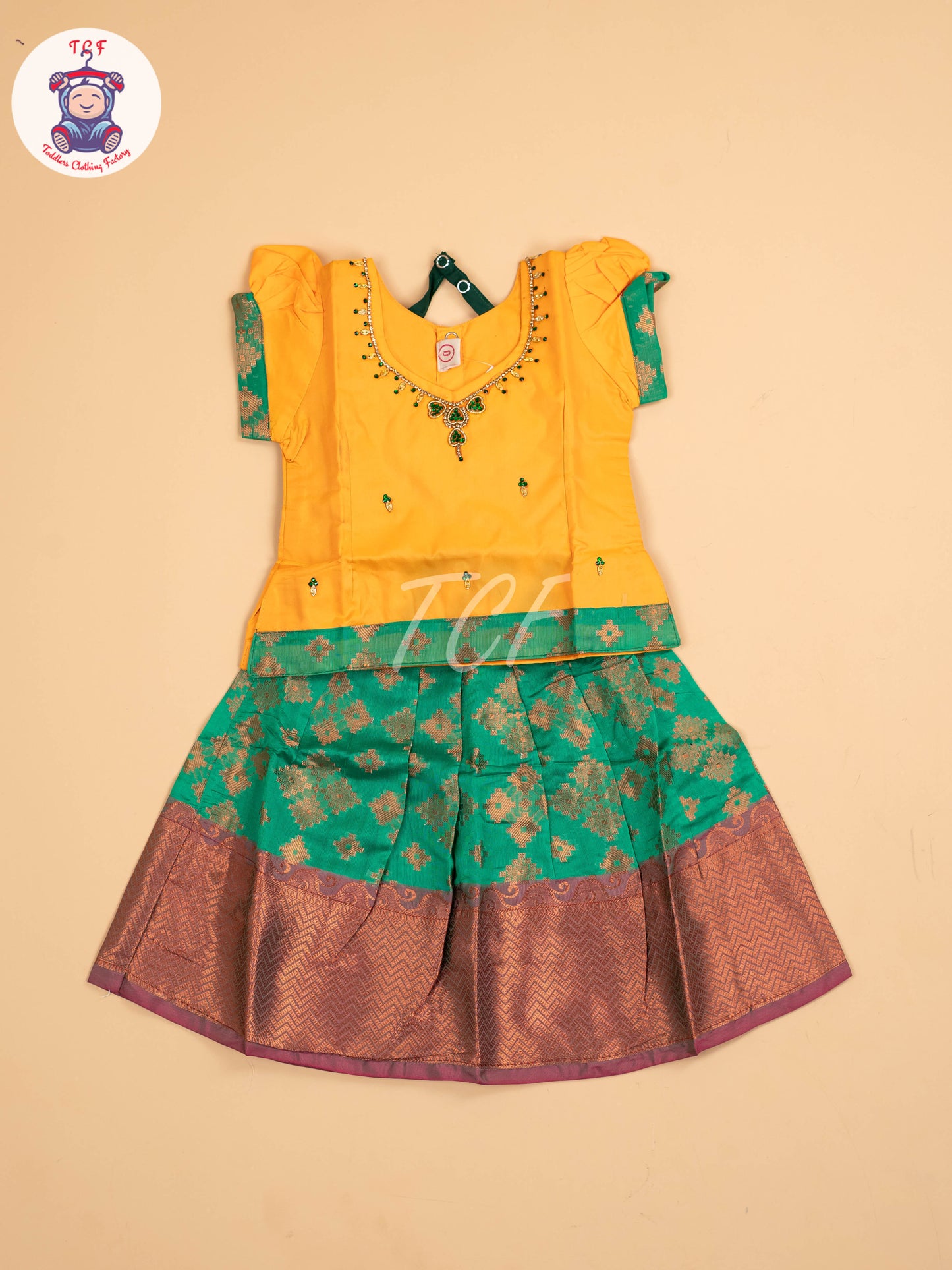 Lite Orange & Green - Pavadai Sattai