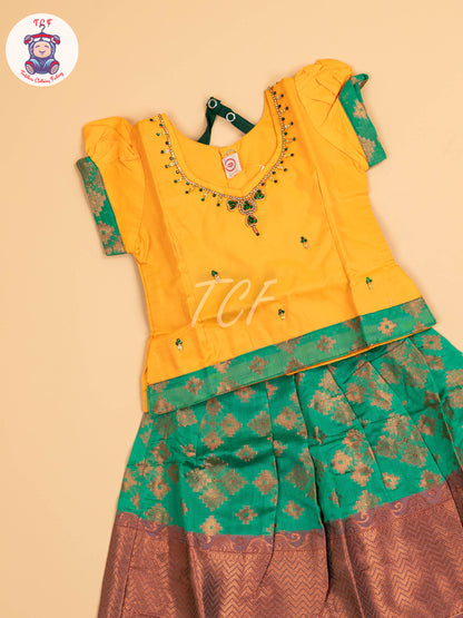 Lite Orange & Green - Pavadai Sattai