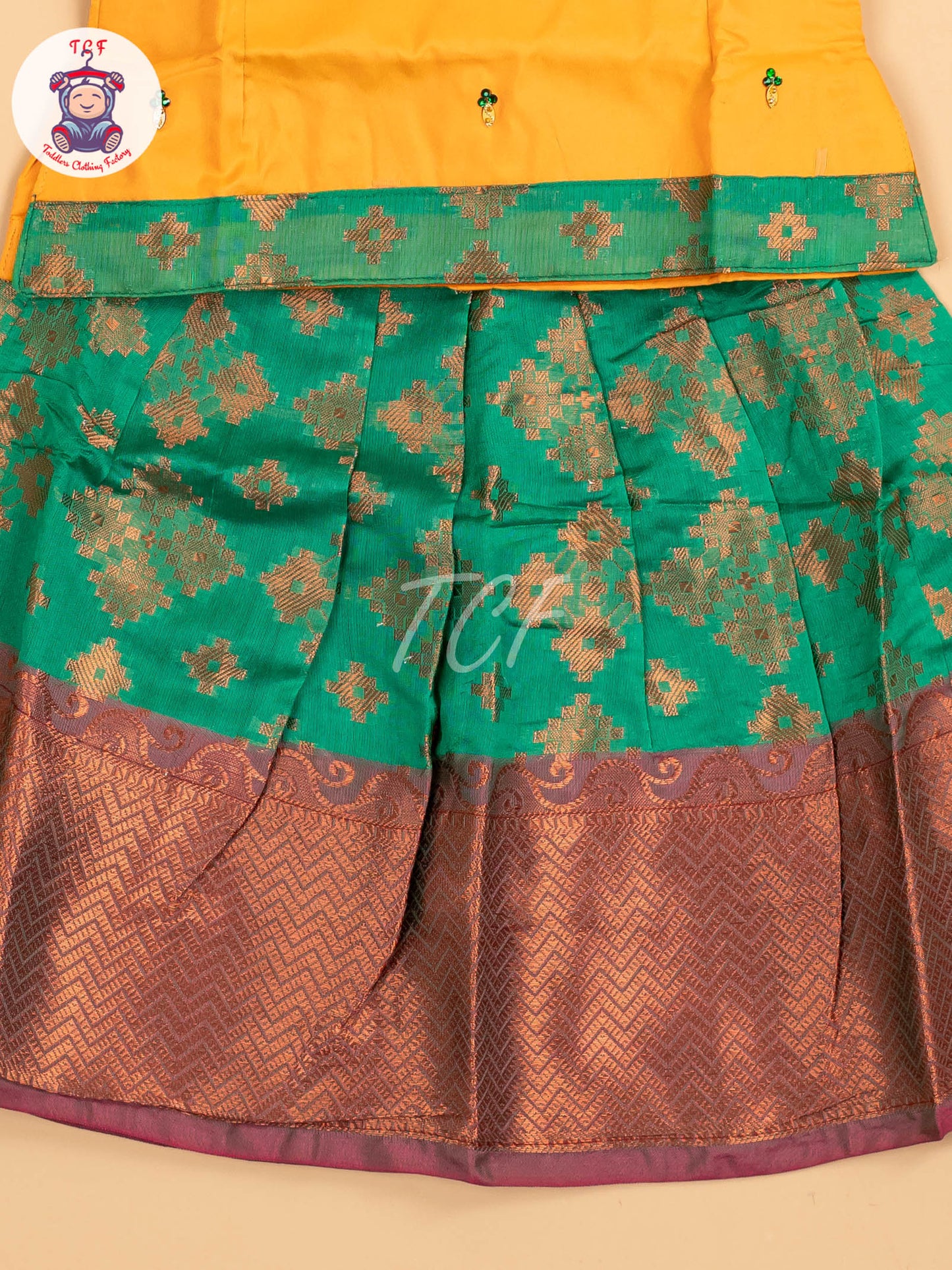 Lite Orange & Green - Pavadai Sattai