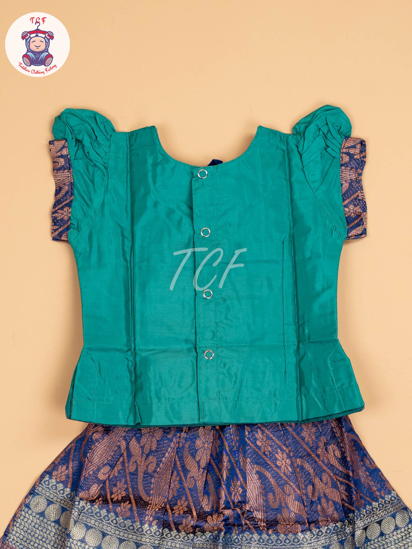 Teal Green & Blue - Pavadai Sattai