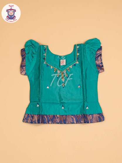 Teal Green & Blue - Pavadai Sattai