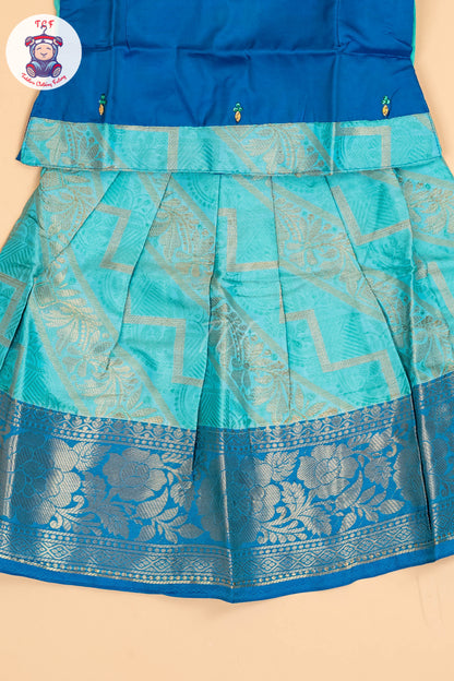 Blue & Teal Green - Pavadai Sattai