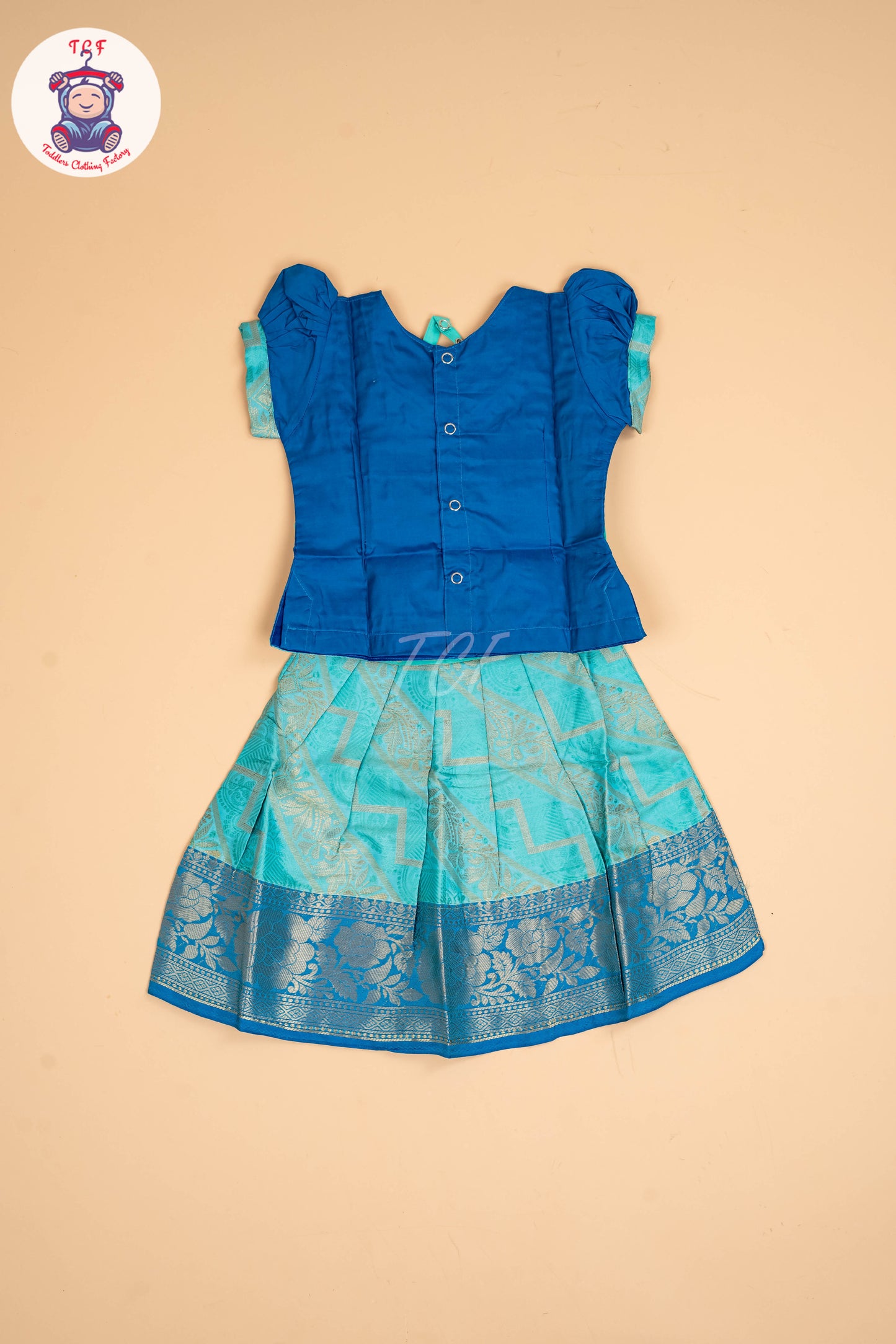 Blue & Teal Green - Pavadai Sattai