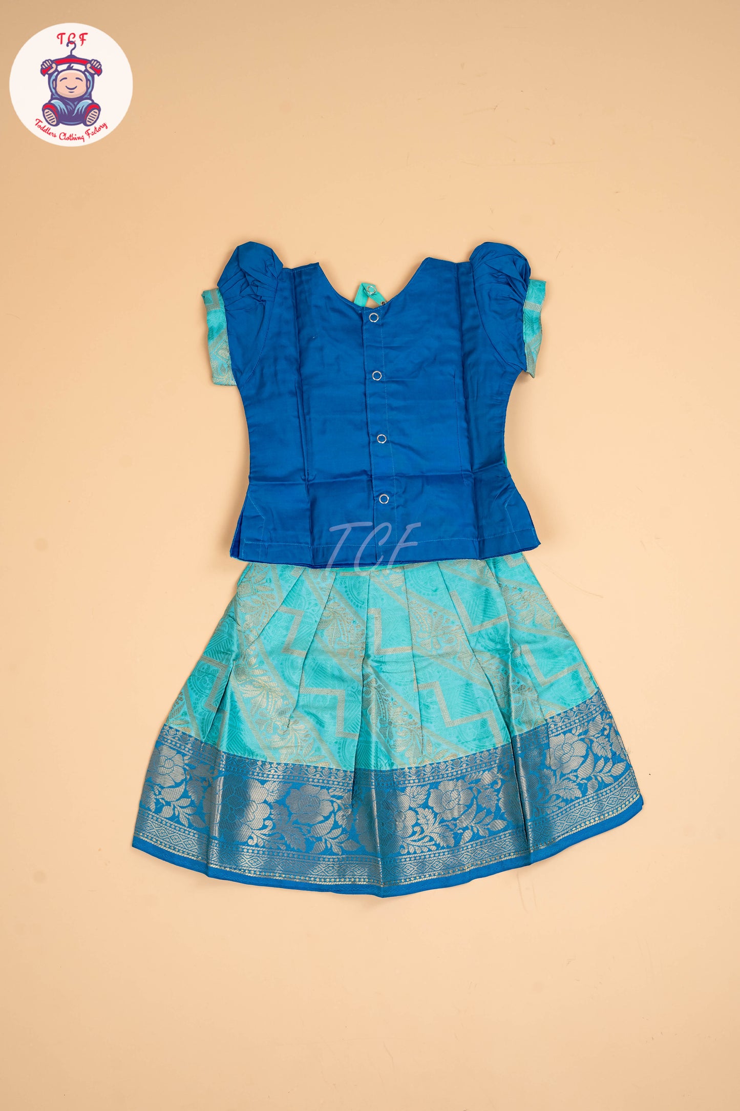 Blue & Teal Green - Pavadai Sattai