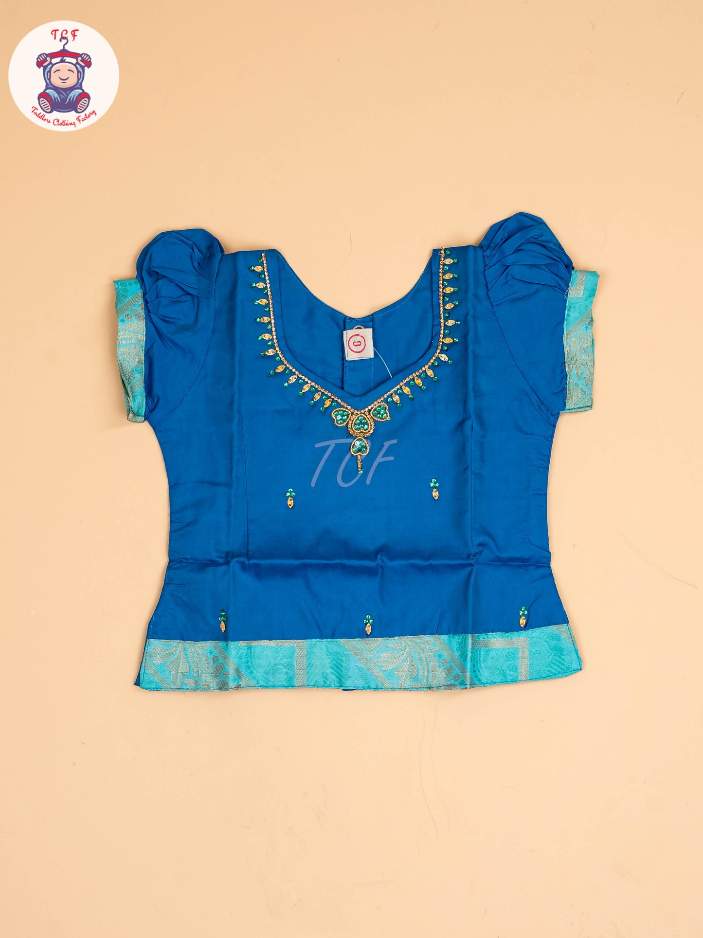 Blue & Teal Green - Pavadai Sattai