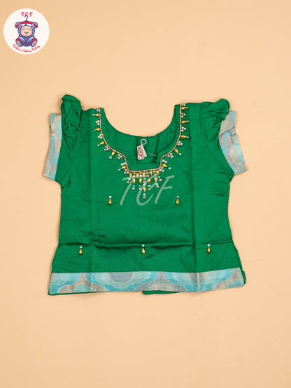 Dark Green & Teal Green - Pavadai Sattai